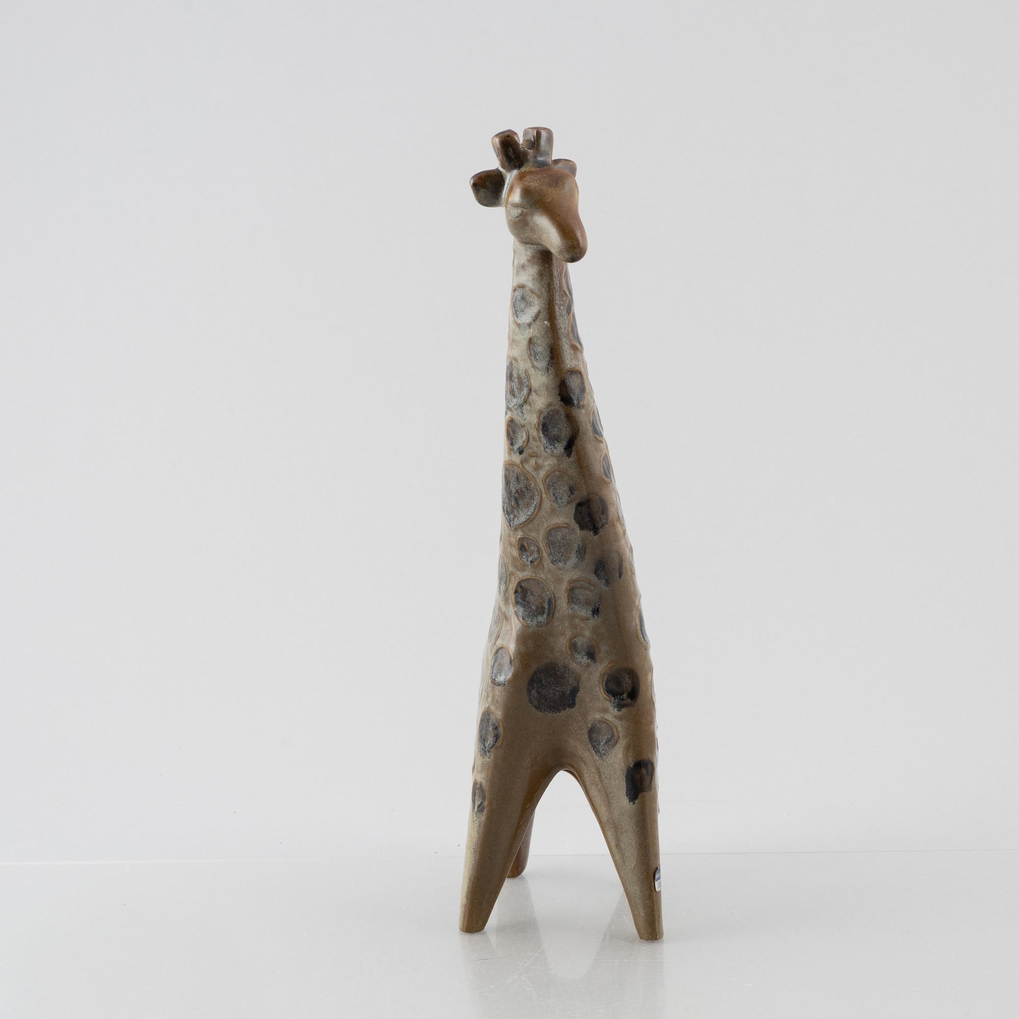 Lisa Larson, figurin, stengods, "Giraff", ur serien "Stora Zoo", Gustavsberg.