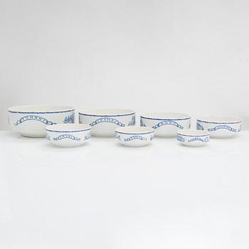 Svea Granlund, bowls, 7 pcs, "Seven Brothers", Arabia, 1928-32.