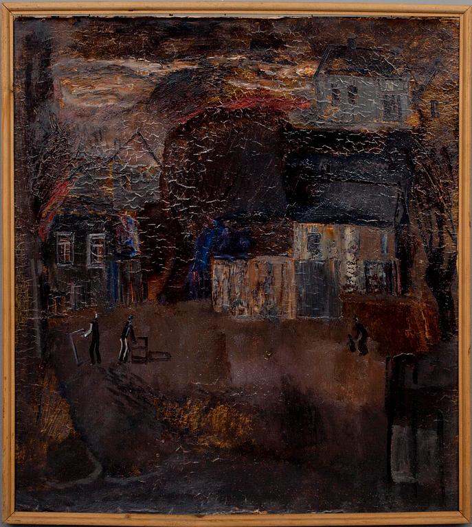 RENALD V. SINITSIN, oil on board, a tergo signed and dated 1987.