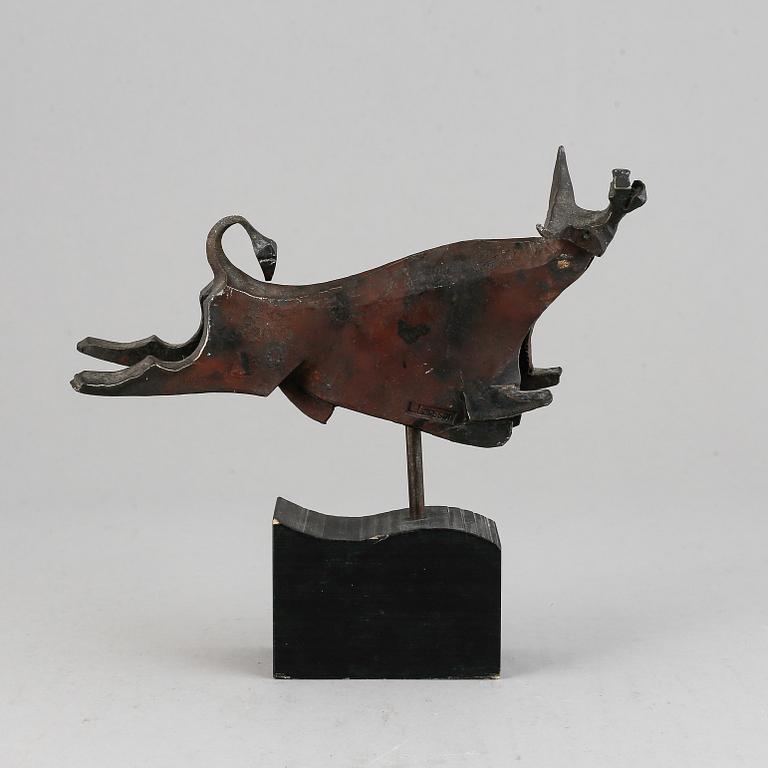 Lars Larsson, sculpture, iron, signed.