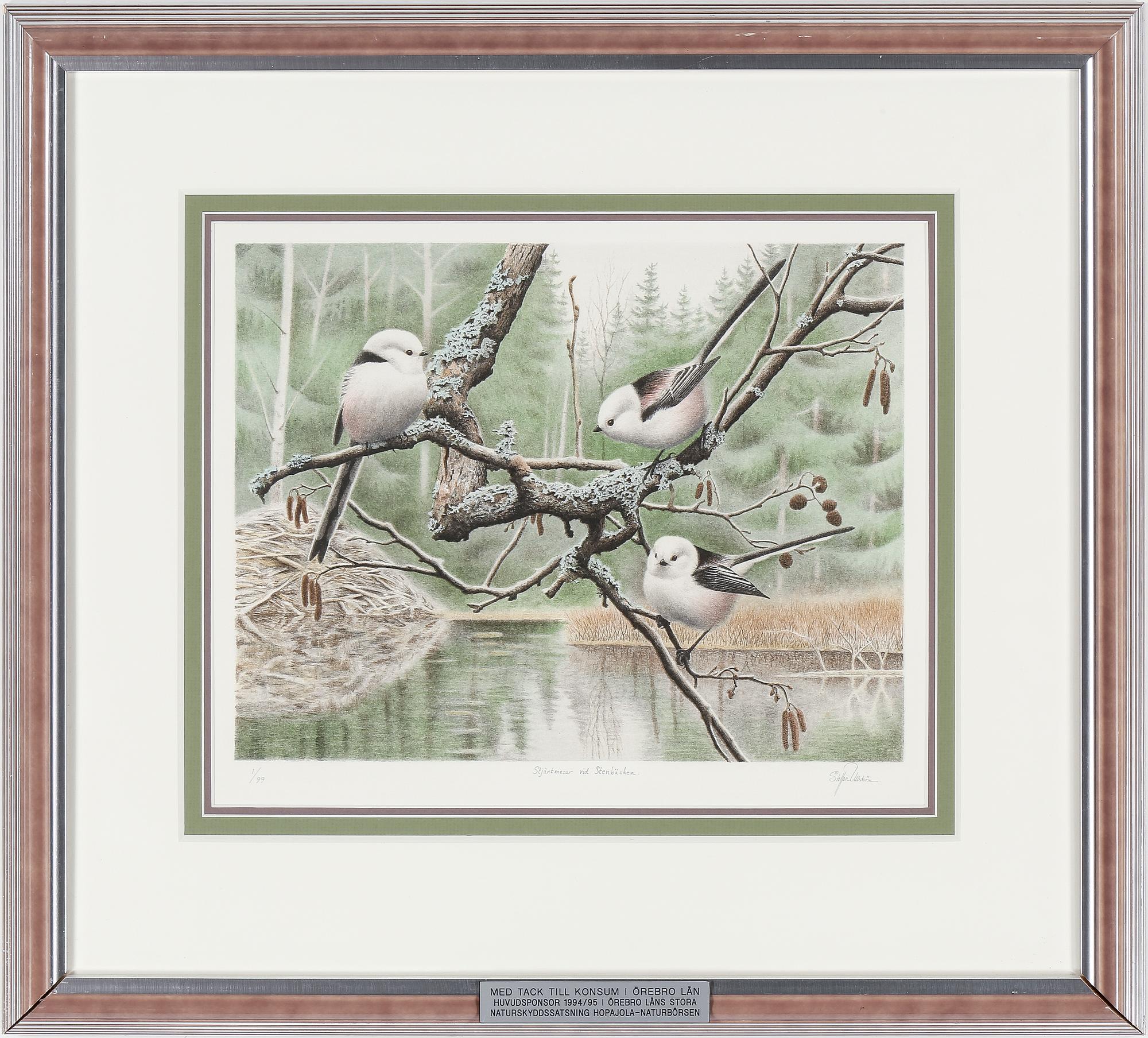 STAFFAN ULLSTRÖM, färglitografi. Signerad och numrerad 1/99. Troligen utförd 1994.