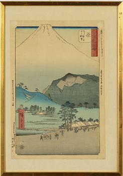 Ando Utagawa Hiroshige, efter, "Hara: View of Fuji and the Ashitaka Mountains".