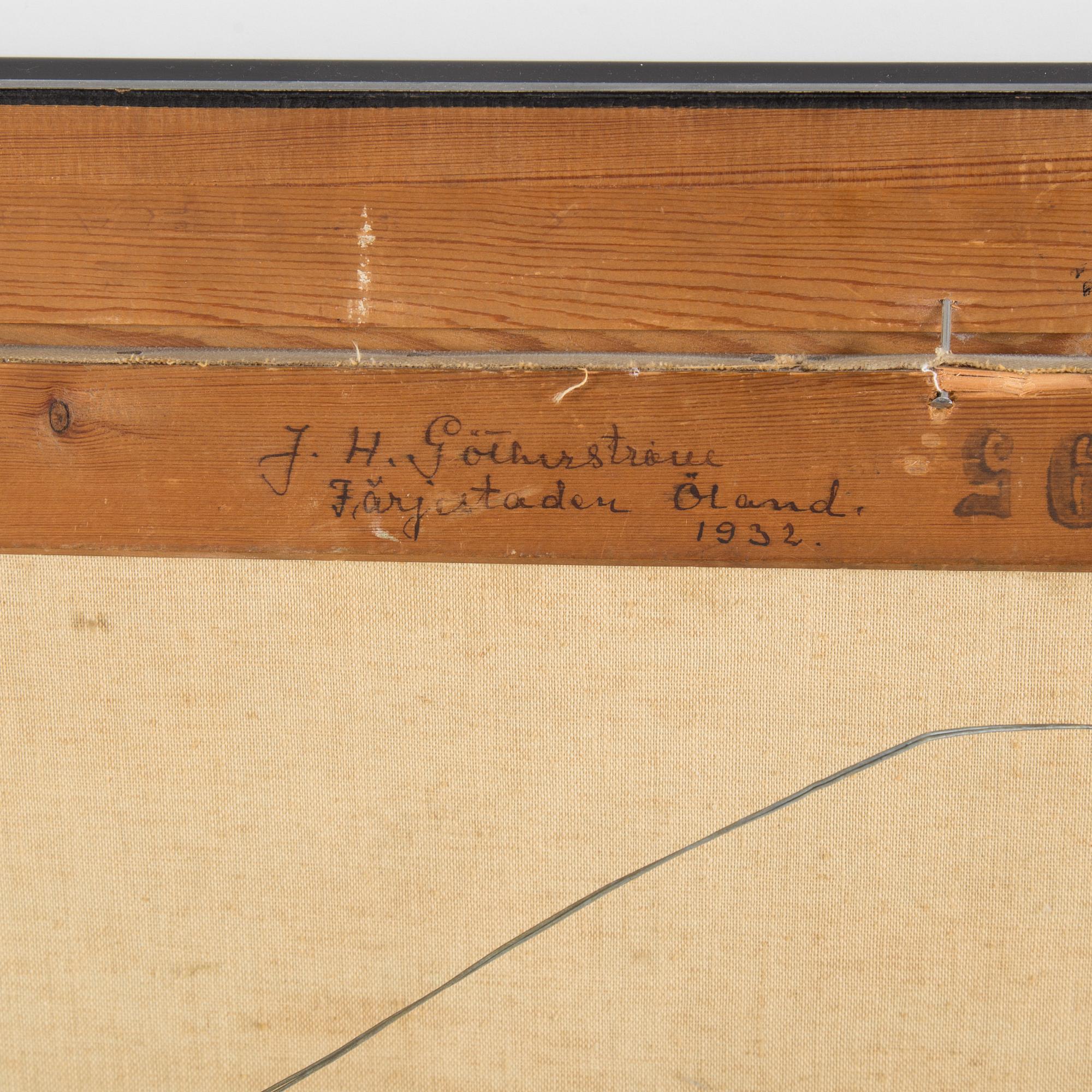 UNKNOWN ARTIST, oil on canvas, signed J H Güthersteinand dated 1902.