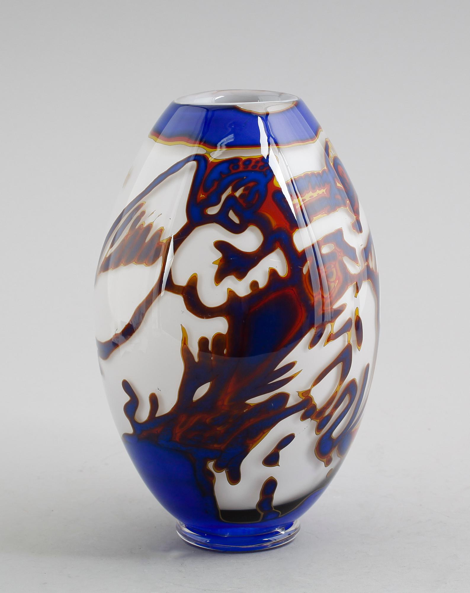 VAS, glas, graal, Berit Johansson, Orrefors, signerad.