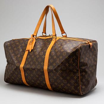 LOUIS VUITTON, a 'Sac Souple 55' monogram canvas weekendbag.