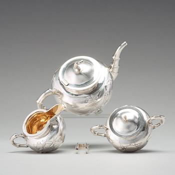 A Chinese silver tea set, early 20th Century.