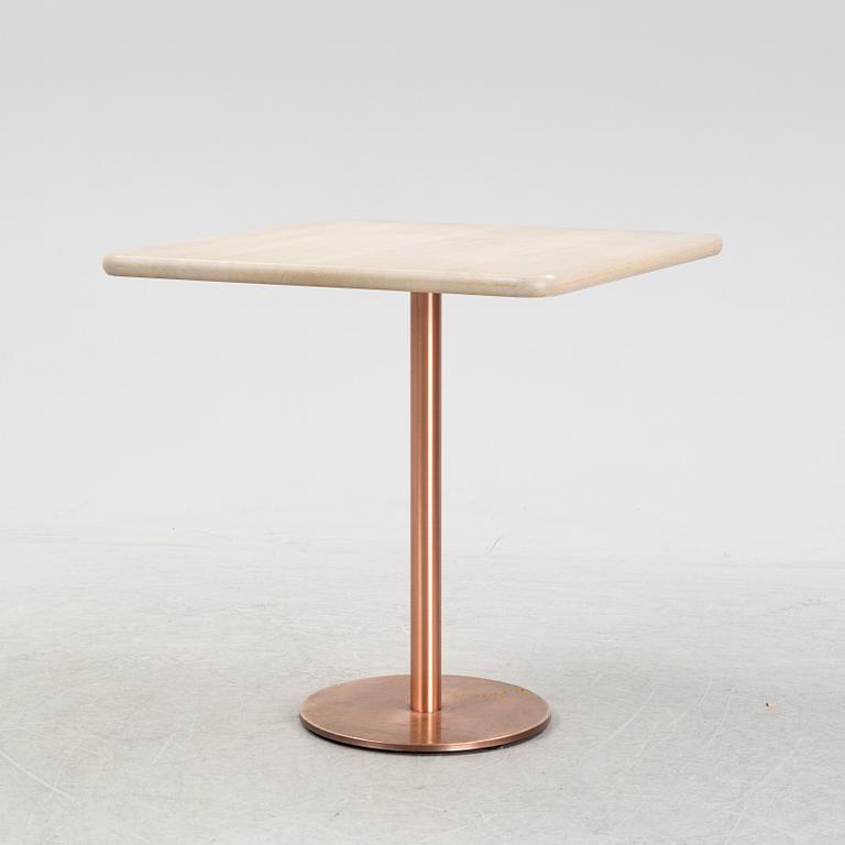 A steel and oak table by Jonas Lindvall Stolab, 2011.