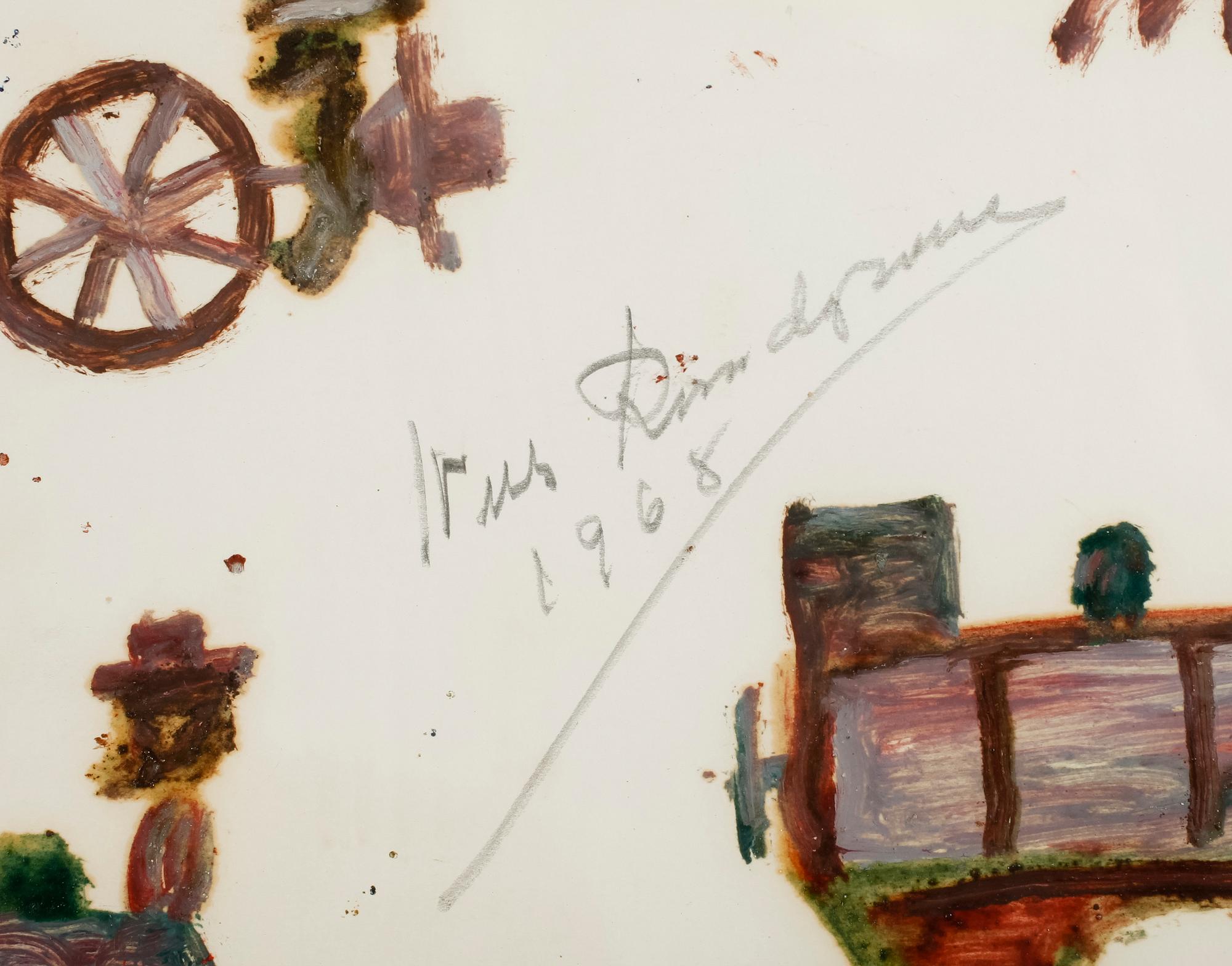 NILS "BJÖRNJÄGARN" RUNDGREN, gouache, sign och dat 1968.