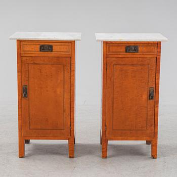 A pair of early 20th century bedside tables.