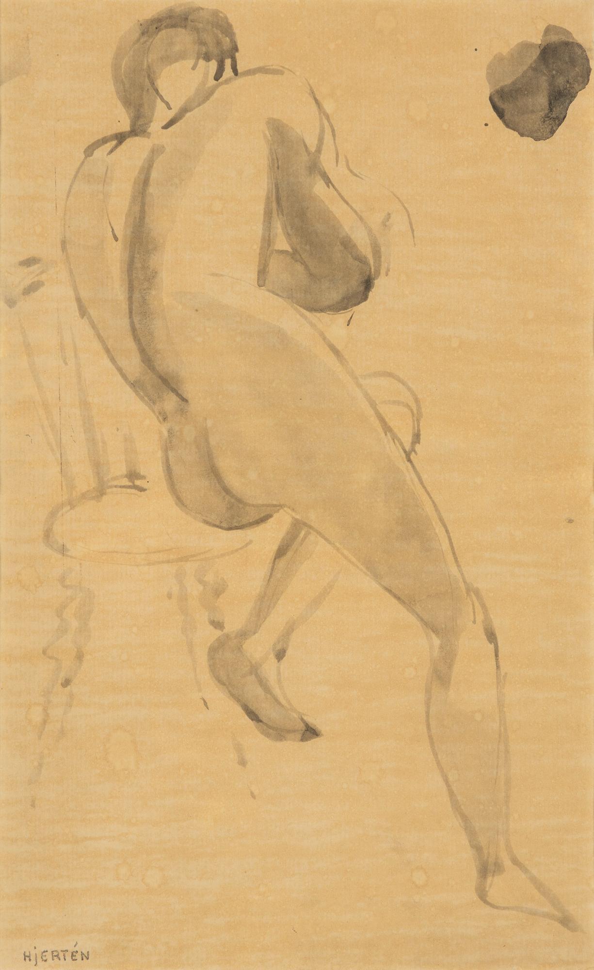 Sigrid Hjertén, Sittande modell.