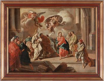 Francesco de Mura Follower of, Christ and the adulteress.