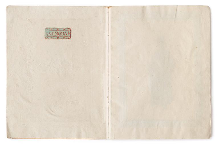 ALBUM med GOUACHER (10). Sunqua, porträtterande kinesiska hovet, Qing dynastin, sent 1800-tal.