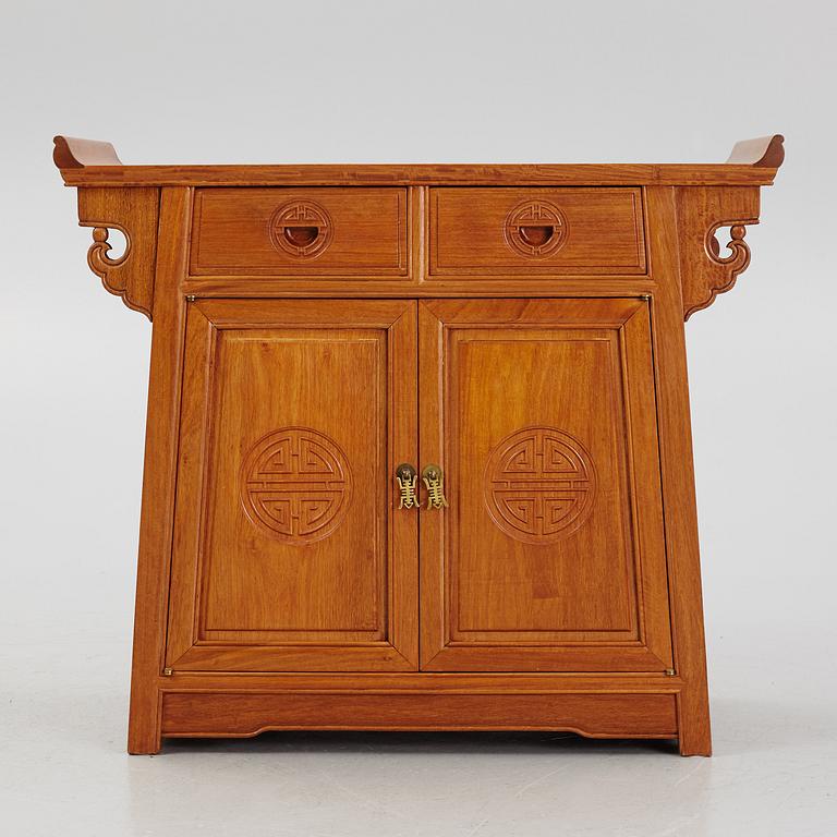 A Chinese hardwood cabinet, second half of the 20th century.