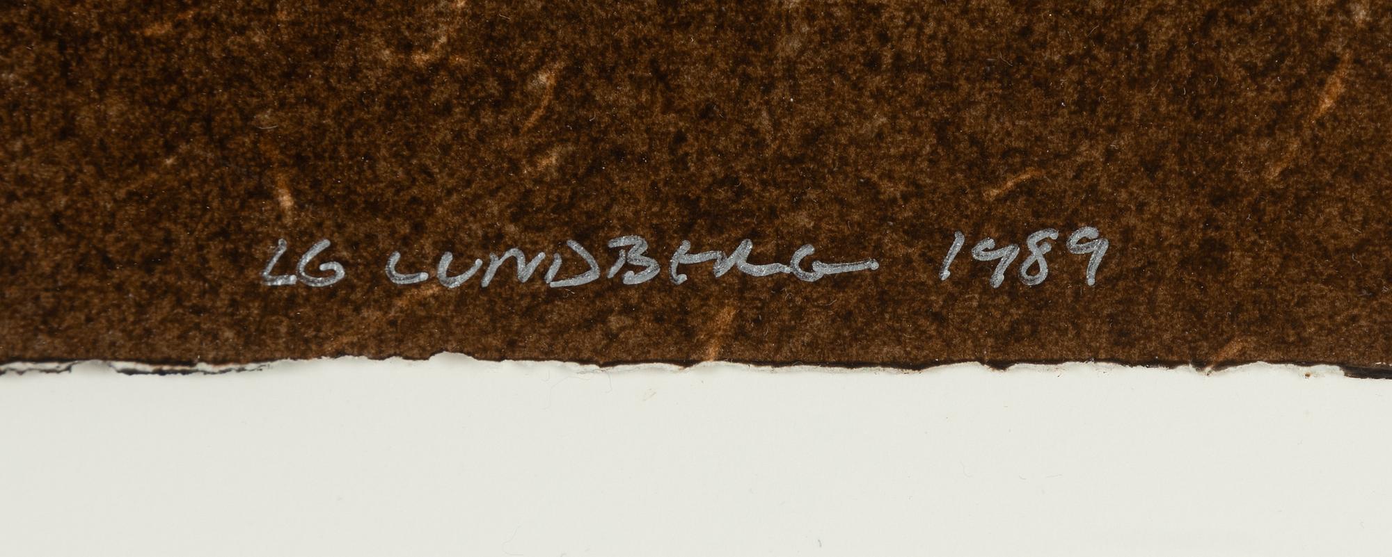 LG Lundberg, färgserigrafi. Signerad och daterad 1989. Numrerad HC.