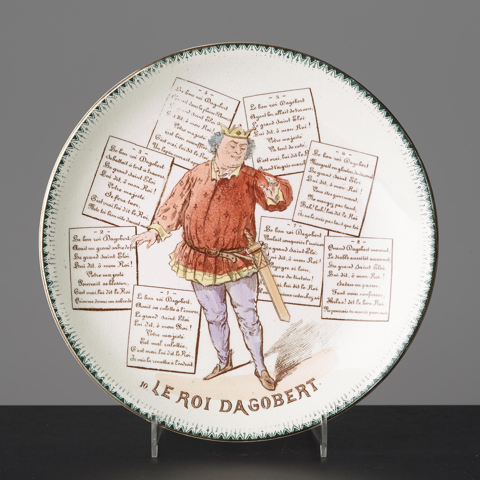 Ten cream ware plates, Choisy-le-Roi Terre de Fer HB & Cie.