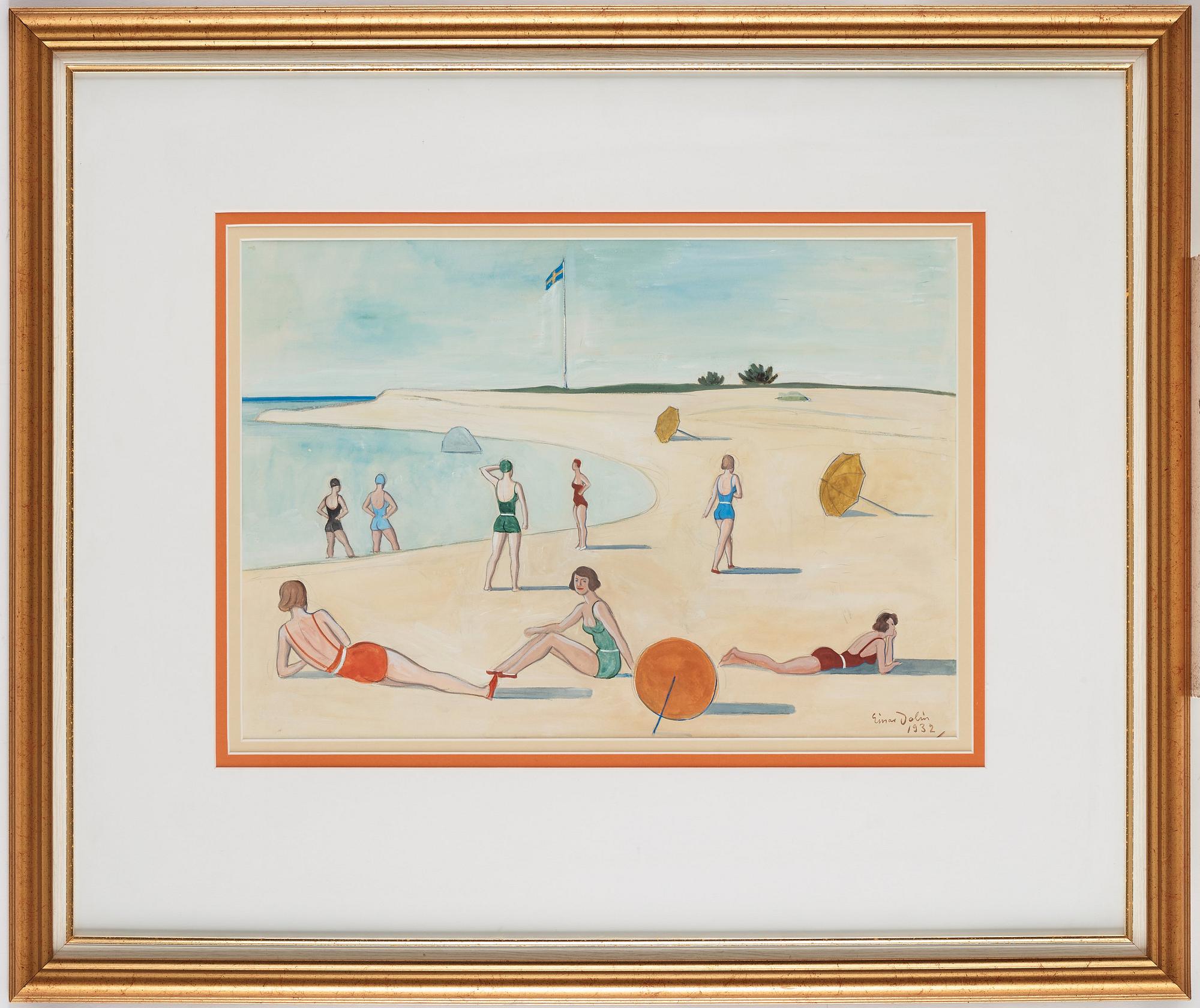 Einar Jolin, On the beach.