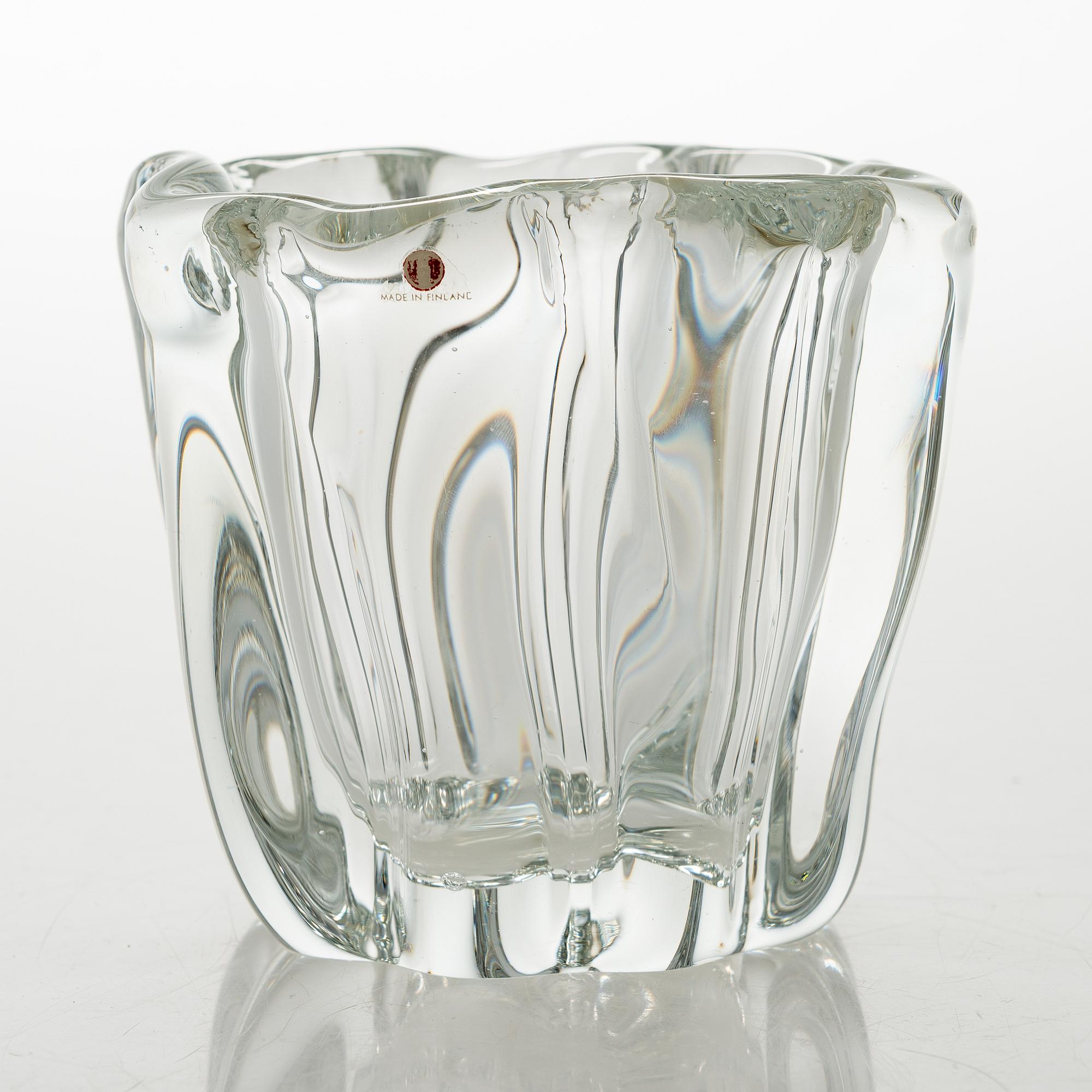 TAPIO WIRKKALA, VAS, "Kalvolan kanto", glas, signerad Tapio Wirkkala - 3241.