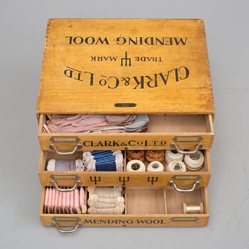 SYSKRIN, Clark & Co Mending Wool, 1900-talets första hälft.