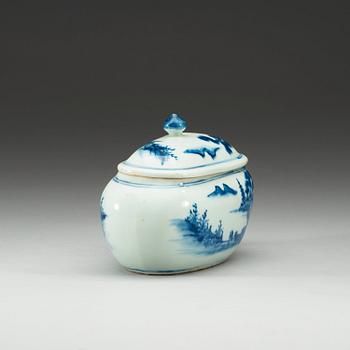 A blue and white bourdalou, Qing dynasty, Qianlong (1736-95).