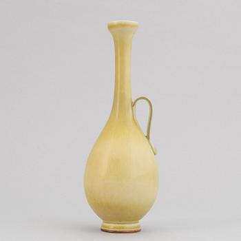 Berndt Friberg, a stoneware vase with handle, Gustavsberg studio, Sweden 1954.