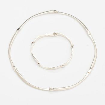 ZOLTAN POPOVITS, A stelring silver necklace "Acturus" and bracelet "Agena". Lapponia 2012.