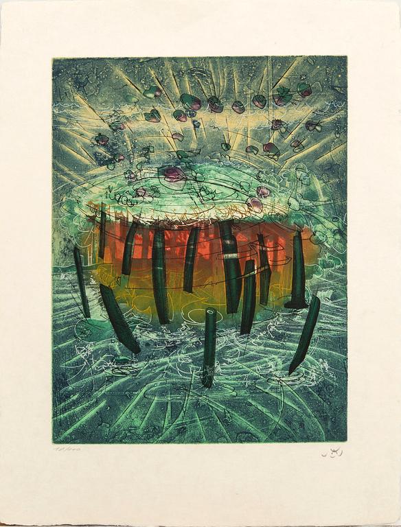 Roberto Matta, untitled from the portfolio "Hom'mere-L'ergonaut".