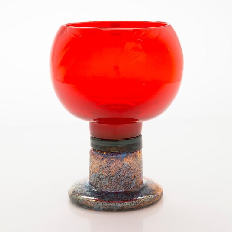 Kaj Franck, a glass goblet, signed Kaj Franck Nuutajärvi Notsjö.