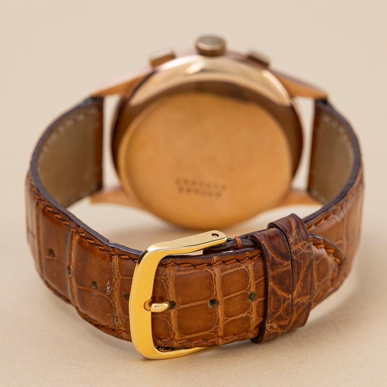 Jaeger, "By Universal Genève", "Jumbo", chronograph, ca 1950.