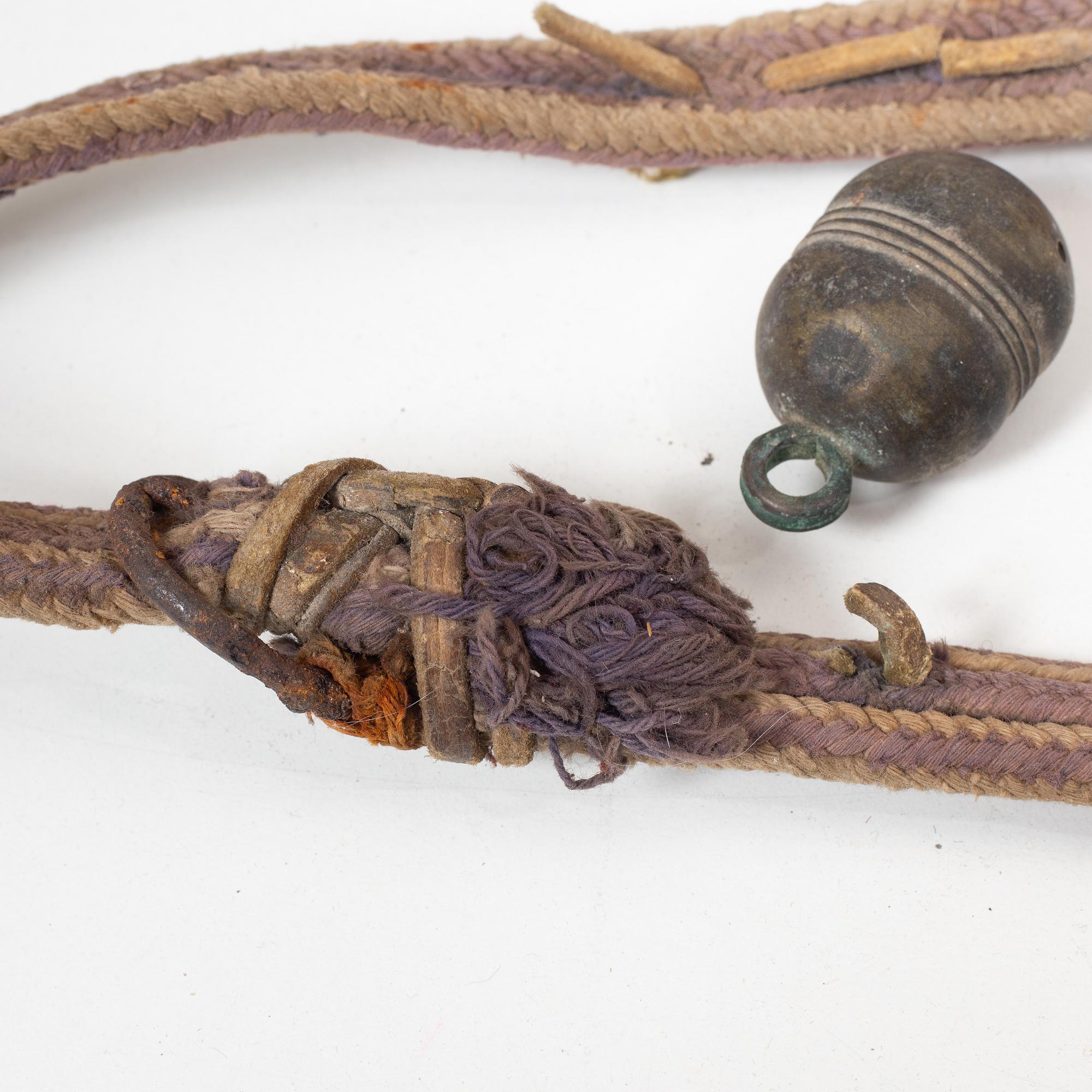 Three Chinese bells for harness, late Qing dynasty.