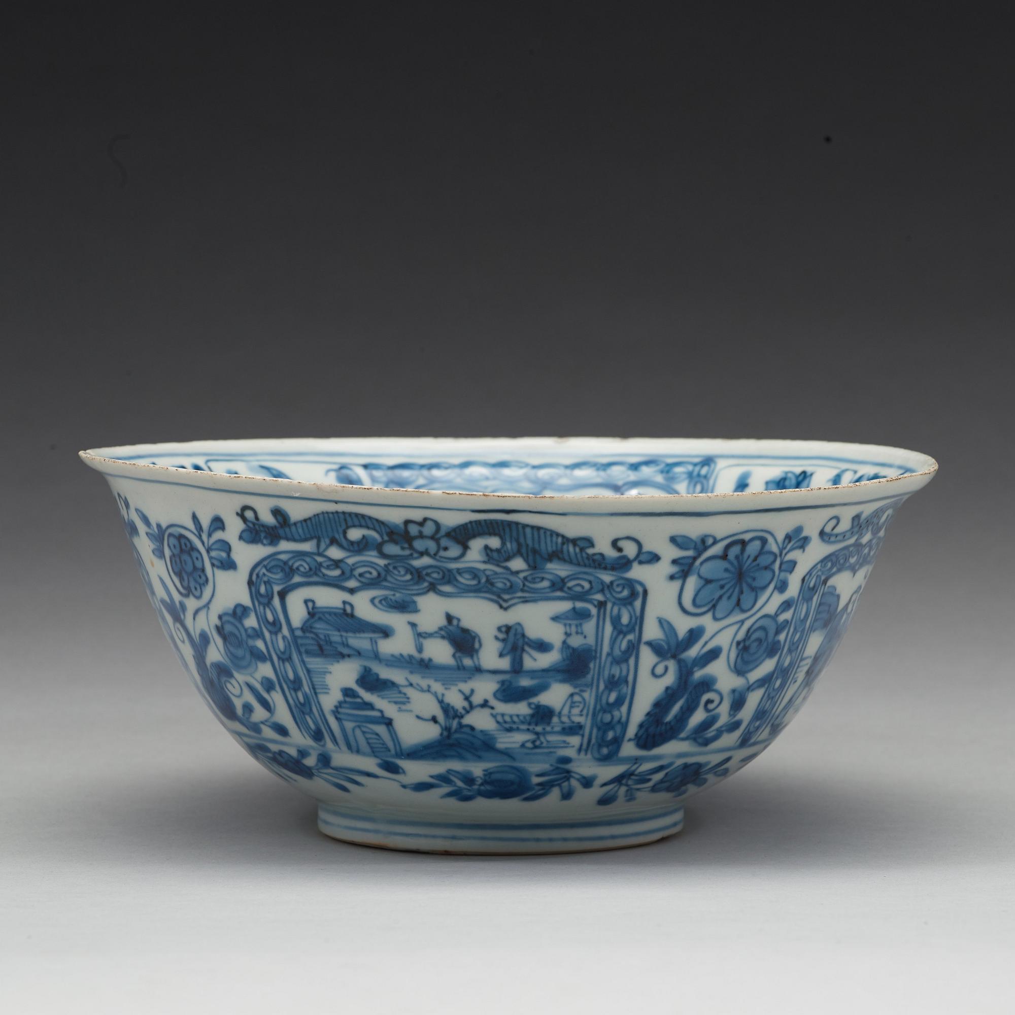 A blue and white bowl, Ming dynasty (1368-1644).