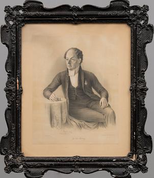 JOHAN KNUTSON, hänen mukaansa, litografia, Adler & Dietze, 1800-luku.