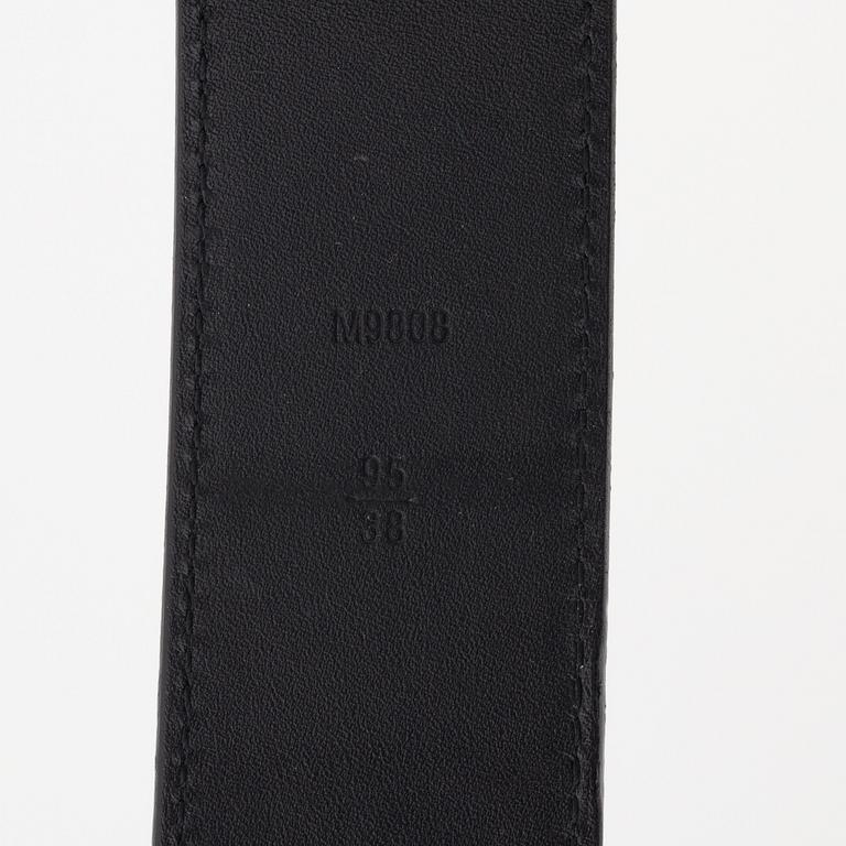 Louis Vuitton, a Damier Graphite 'LV Initiales' belt, size 95, 2009.