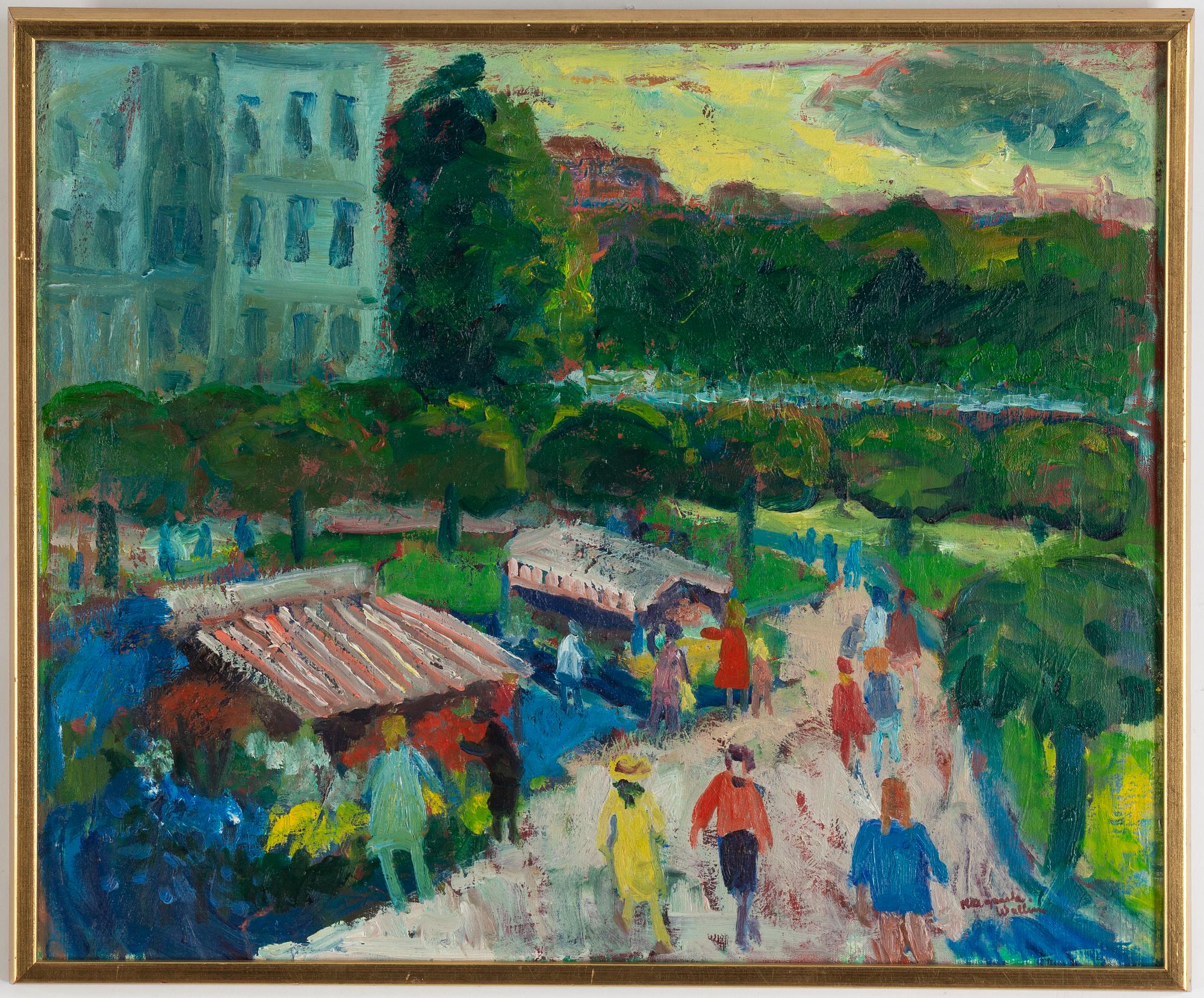 Margareta Wallin, oil on canvas, signed.