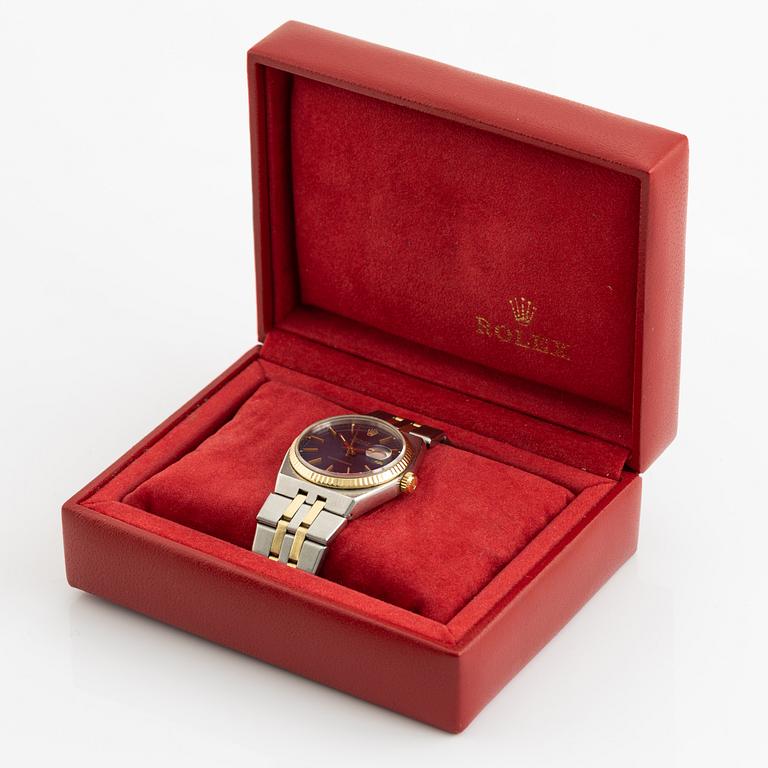 Rolex, Oysterquartz, Datejust, Chronometer, armbandsur, 36 mm,