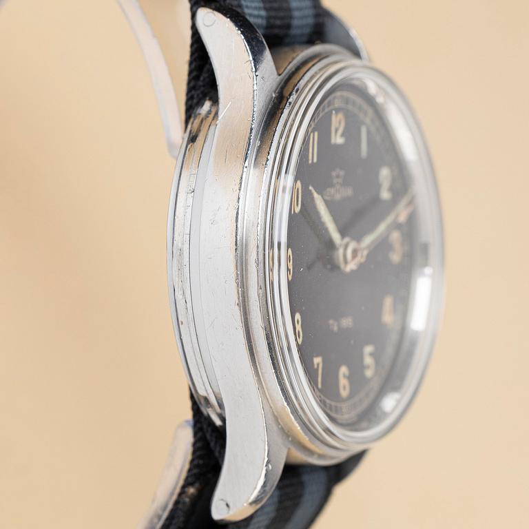 Lemania, Tg 195, "Tropical Dial", "Tre Kronor/Three crowns", ca 1954.