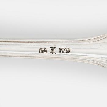 Bestickuppsättning, 94 delar, silver, bl a 'Olga' och andra modeller, bl a CG Hallberg 1957.