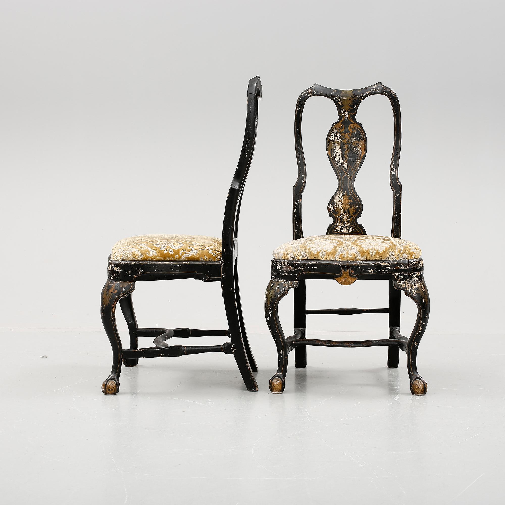 STOLAR, ett par, barock, 1700-tal.