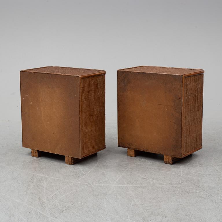 A pair of bedside tables, late 20th century.