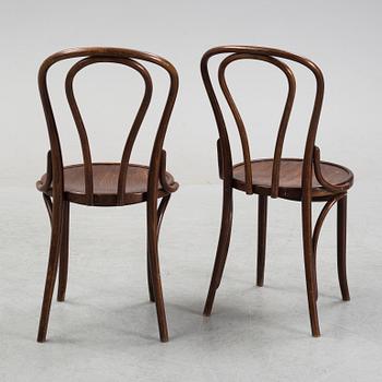 Four Thonet-style café chair, late 20th century.