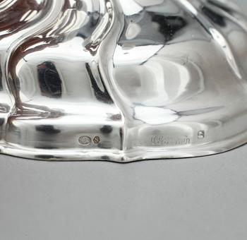 LJUSSTAKAR, två par, silver, Wilhelm Binder, Tyskland, 1900-talets första hälft.