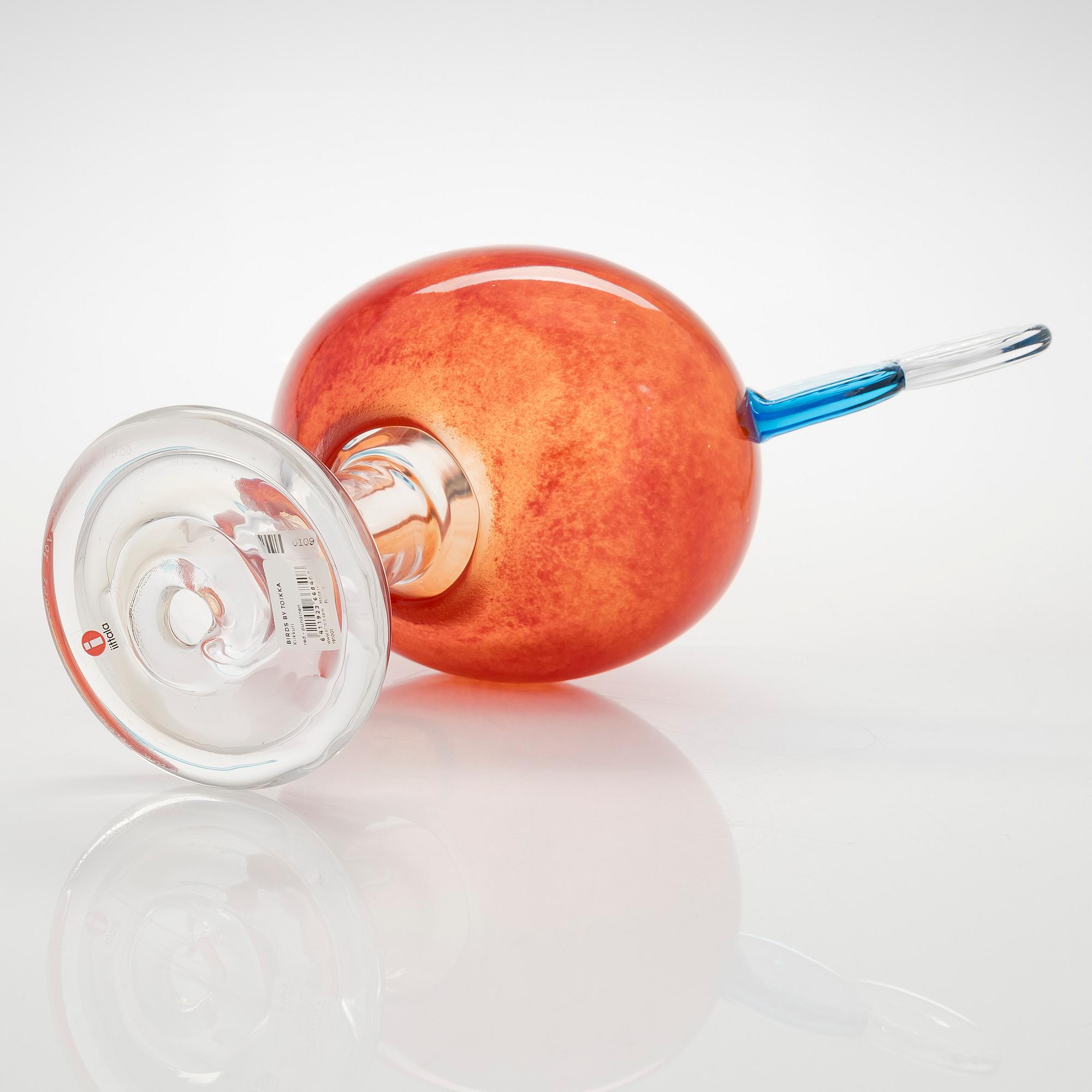 Oiva Toikka, glasfågel, signerad Oiva Toikka IITTALA SCOPE 20 v. 2020 109/500.