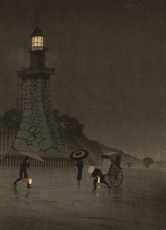 Kobayashi Kiyochika, 'Rainy day at Kudan'.