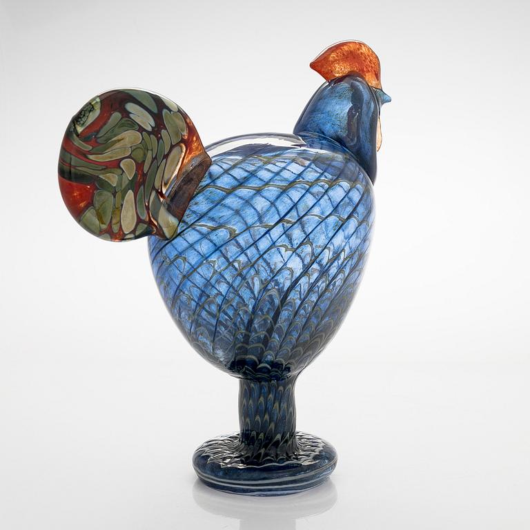 Oiva Toikka, lasilintu, signeerattu O. Toikka, Nuutajärvi.