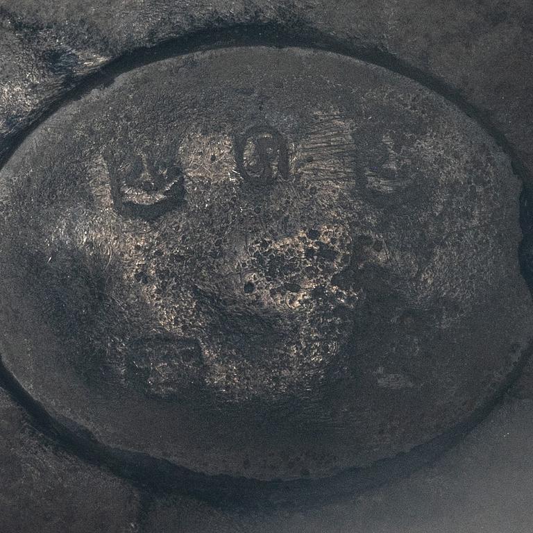 Kaffekanna, tenn, Christopher Ringeltaube, Västervik 1776, Rokoko.