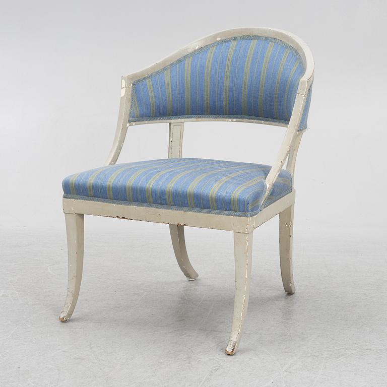 A Gustavian open armchair , circa 1800.