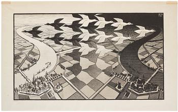 924. Maurits Cornelis Escher, "Day and Night" (Jour et Nuit).