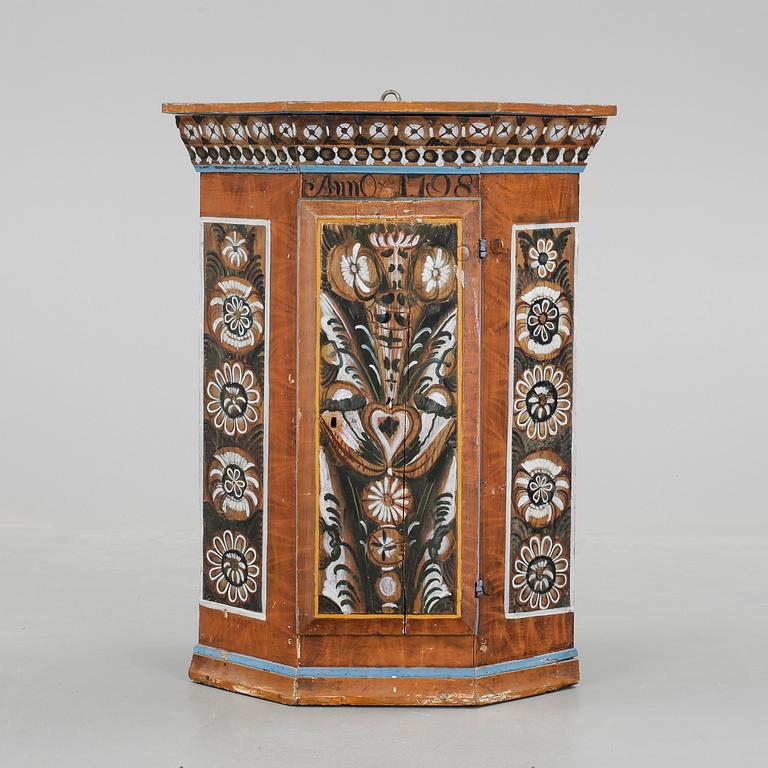 HÄNGSKÅP, allmoge, märkt 1798.