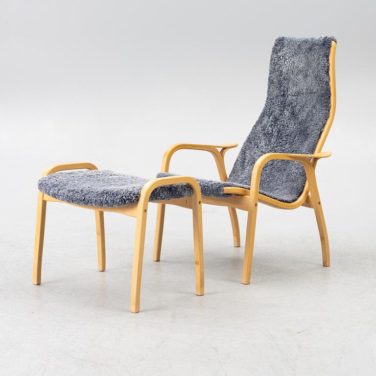 Yngve Ekström, armchair and footstool, "Lamino", Swedese.