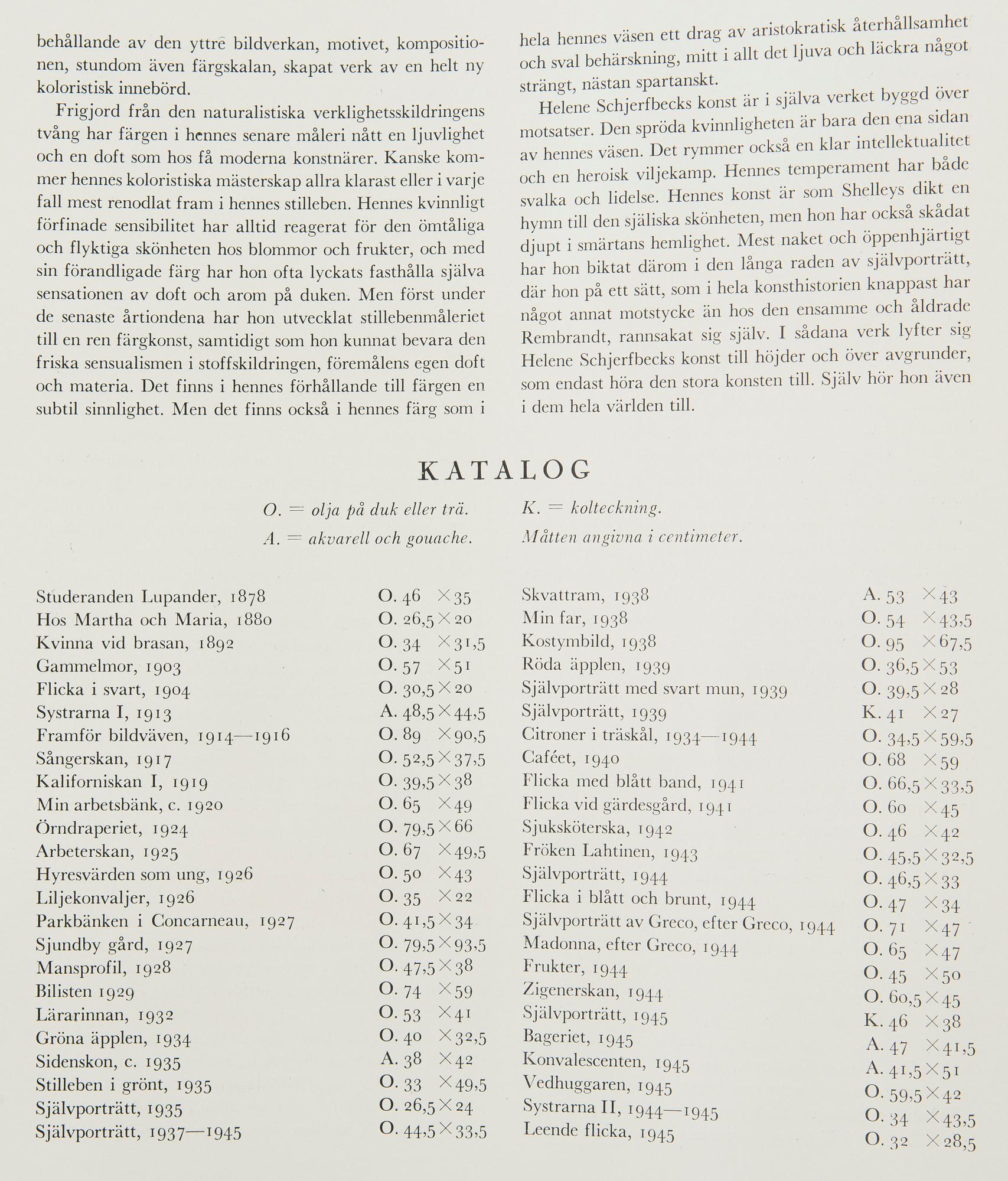 Helene Schjerfbeck, Forty-eight reproductions with text by Gotthard Johansson.