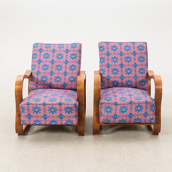 Armchairs, a pair, Art Deco, first half of the 20th century.